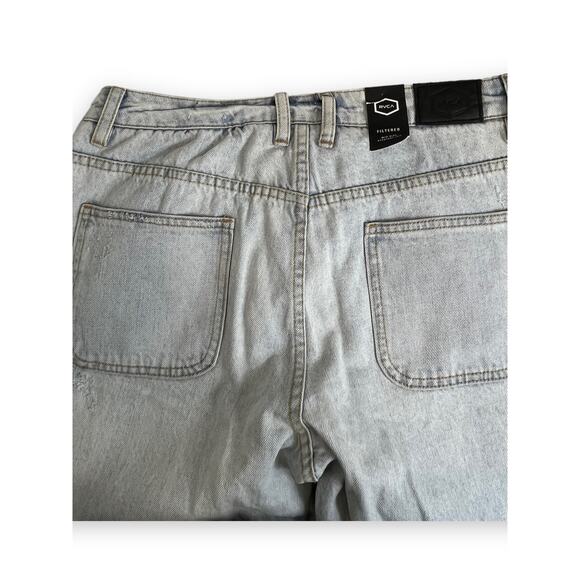RVCA Filtered Skater Distressed Jean | Bleachout | Womens 28 NWT - Picture 8 of 11
